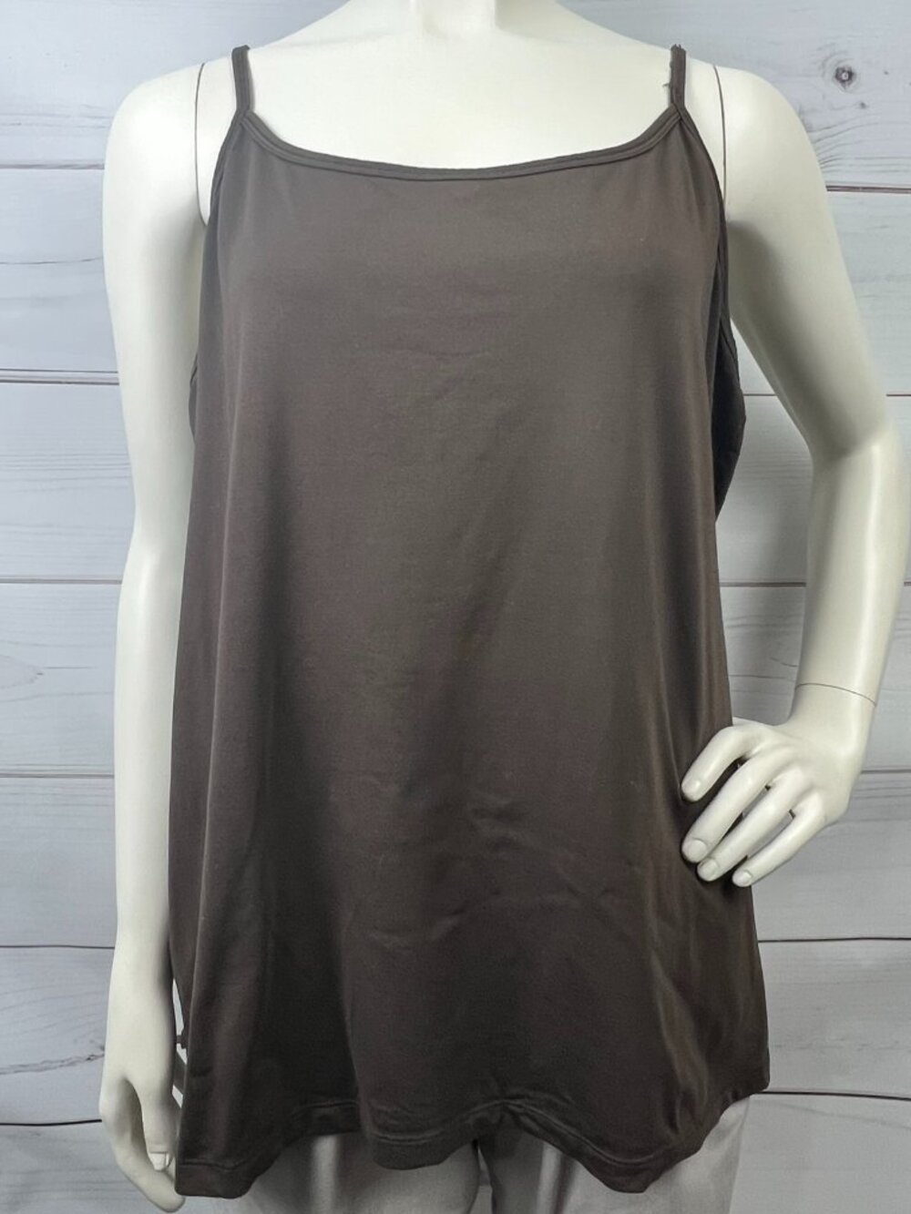 Lane Bryant Chocolate Brown Camisole Tank Top 18/20 Stretch